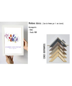 Arte em Aquarela A3 com Moldura Básica