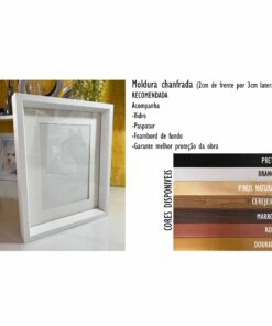 Arte em Aquarela A4 com Moldura Premium